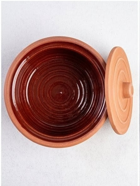 Clay Cooking Handi Pot with Lid, Large