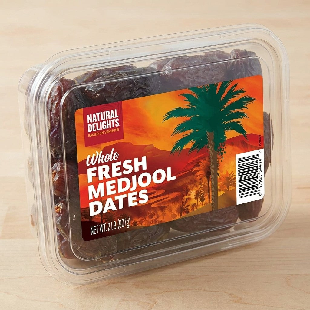 Natural Delight - Organic Whole Medjool Dates, 2lb