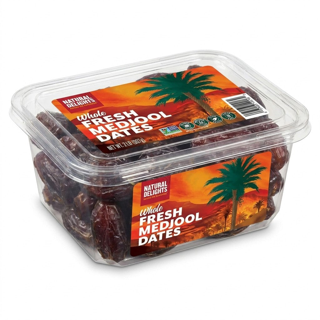 Natural Delight - Organic Whole Medjool Dates, 2lb