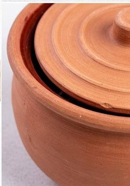 Clay Cooking Handi Pot with Lid, Large