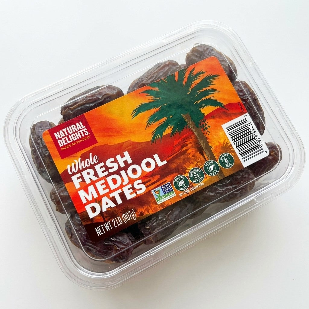 Natural Delight - Organic Whole Medjool Dates, 2lb